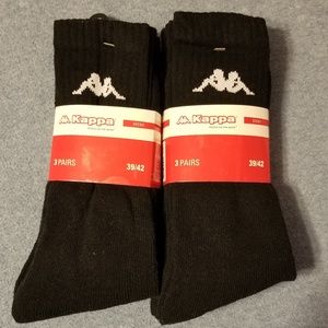Kappa Black Socks 2pk/6 pairs 39/42